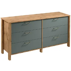 Obrazek Komoda Indygo K6S dąb wotan-green