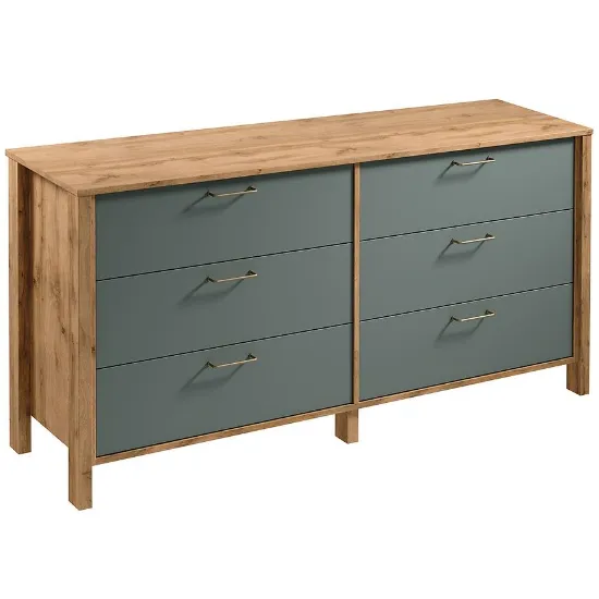 Obrazek Komoda Indygo K6S dąb wotan-green