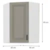 Obrazek Szafka Kuchenna Stilo Claygrey/Biały 60X60 GN-90 1F (45°)