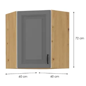 Obrazek Szafka kuchenna Stilo Dustgrey/Artisan 60X60 GN-72 2F (45°)