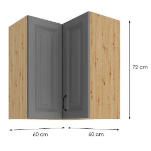 Obrazek Szafka kuchenna Stilo Dustgrey/Artisan 60X60 GN-72 2F (90°)