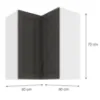Obrazek Szafka kuchenna Stilo Grafit/Biały 60X60 GN-72 2F (90°)