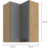 Obrazek Szafka Kuchenna Luna Dustgrey/Artisan 60X60 GN-90 2F (90°)