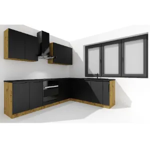 Obrazek Kuchnia Isabel 200/260 czarny/artisan