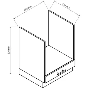 Obrazek Szafka Kuchenna Isabel DK60 czarny/artisan