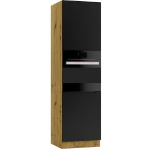 Obrazek Szafka Kuchenna Isabel D 60 PK/2133 P/L czarny/artisan