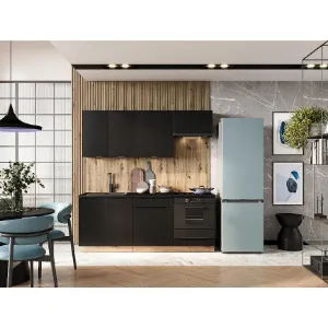 Obrazek Szafka Kuchenna Isabel D 60 PK/2133 P/L czarny/artisan