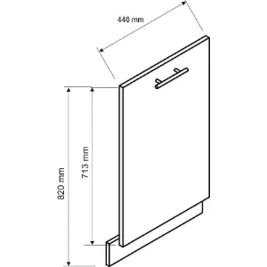 Obrazek Front Zmywarki Isabel FZ 45 PZ czarny/artisan