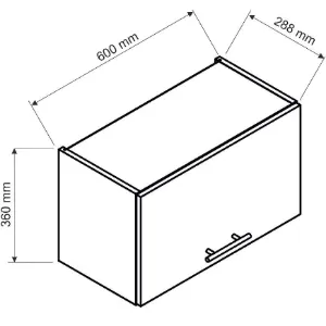 Obrazek Szafka Kuchenna Isabel W60 OKGR czarny/artisan