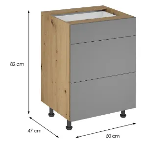 Obrazek Szafka kuchenna Langen D60S3 push beige