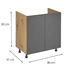 Obrazek Szafka kuchenna Langen D80Z grey