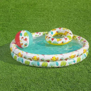 Obrazek Dmuchany basen dziecięcy 1.22x0.2m + piłka i koło 51124