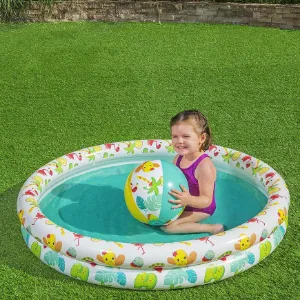 Obrazek Dmuchany basen dziecięcy 1.22x0.2m + piłka i koło 51124