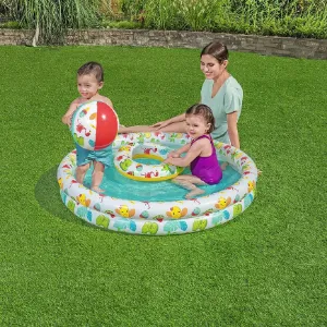 Obrazek Dmuchany basen dziecięcy 1.22x0.2m + piłka i koło 51124