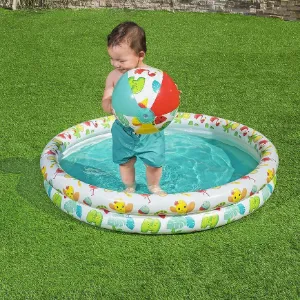 Obrazek Dmuchany basen dziecięcy 1.22x0.2m + piłka i koło 51124