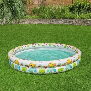 Obrazek Dmuchany basen dziecięcy 1.22x0.2m + piłka i koło 51124