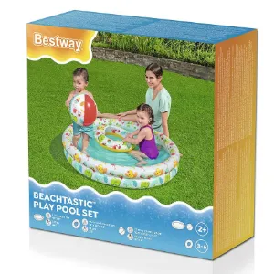 Obrazek Dmuchany basen dziecięcy 1.22x0.2m + piłka i koło 51124