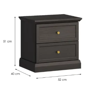 Obrazek Szafka Nocna Lucca SN czarny grafit
