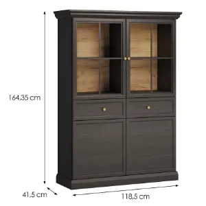 Obrazek Witryna Lucca W4D2S czarny grafit