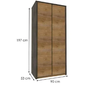 Obrazek Szafa Montana s2d dąb lefkas smooth grey