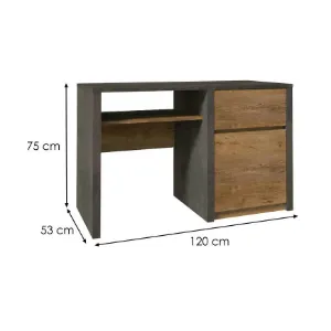 Obrazek Biurko Montana B1 dąb lefkas smooth grey