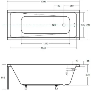 Obrazek Wanna Modern 170/70