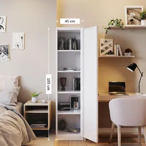 Obrazek Szafa biurowa Alex metalowa biały/sonoma