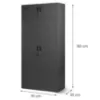 Obrazek Szafa biurowa Borys metalowa antracyt