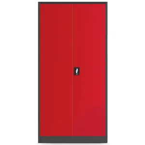 Obrazek Szafa biurowa Bruno metalowa antracyt/czerwony
