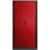 Obrazek Szafa biurowa Damian metalowa antracyt/czerwony