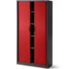 Obrazek Szafa biurowa Damian metalowa antracyt/czerwony