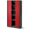 Obrazek Szafa biurowa Damian metalowa antracyt/czerwony