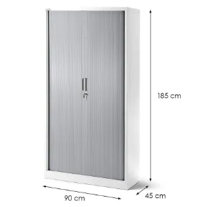 Obrazek Szafa biurowa Damian metalowa biały/szary