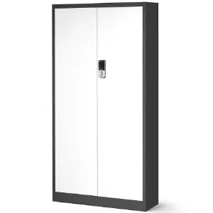 Obrazek Szafa biurowa Daniel+zamkiem elek. metalowa antracyt/biały