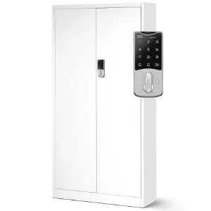 Obrazek Szafa biurowa Daniel+zamkiem elek. metalowa biały