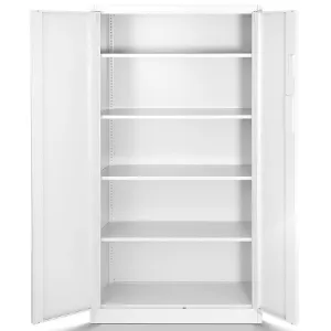 Obrazek Szafa biurowa Daniel+zamkiem elek. metalowa biały