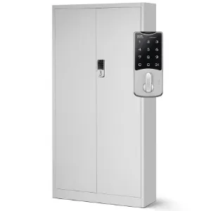 Obrazek Szafa biurowa Daniel+zamkiem elek. metalowa szary