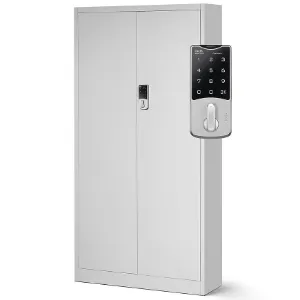 Obrazek Szafa biurowa Daniel+zamkiem elek. metalowa szary