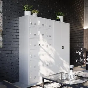 Obrazek Szafa biurowa Dawid metalowa szary