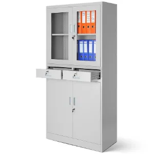 Obrazek Szafa biurowa Edmund metalowa szary