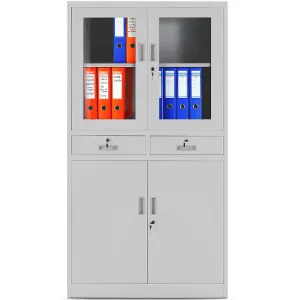 Obrazek Szafa biurowa Edmund metalowa szary