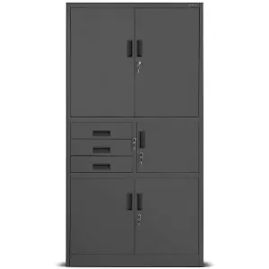Obrazek Szafa biurowa Filip II metalowa antracyt