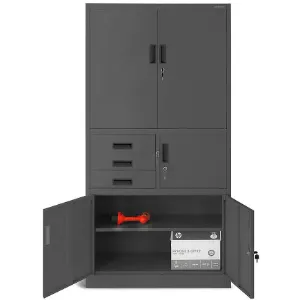 Obrazek Szafa biurowa Filip II metalowa antracyt