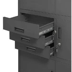 Obrazek Szafa biurowa Filip II metalowa antracyt