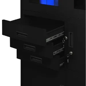 Obrazek Szafa biurowa Filip II metalowa czarny