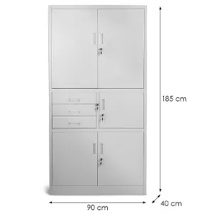 Obrazek Szafa biurowa Filip II metalowa szary