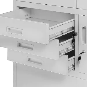 Obrazek Szafa biurowa Filip II metalowa szary