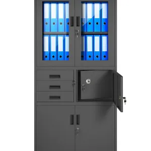 Obrazek Szafa biurowa Filip metalowa antracyt