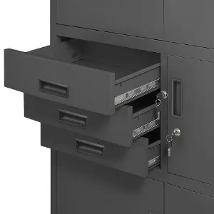 Obrazek Szafa biurowa Filip metalowa antracyt