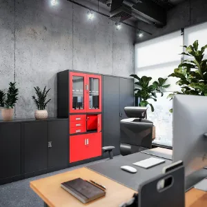 Obrazek Szafa biurowa Filip metalowa antracyt